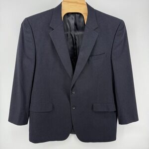 Jos A Bank Mens Blazer 48L Black Wool Cashmere Business Sport‎ Coat *READ